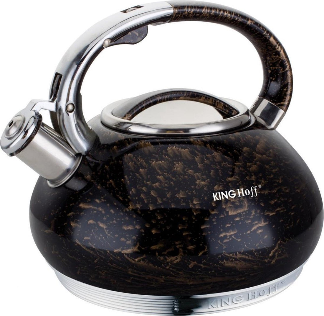 Kinghoff bouilloire sifflante - 3L - Inox - toutes sources de chaleur