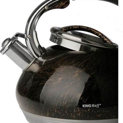Kinghoff Wasserkocher - 3L - Edelstahl - alle Herdarten