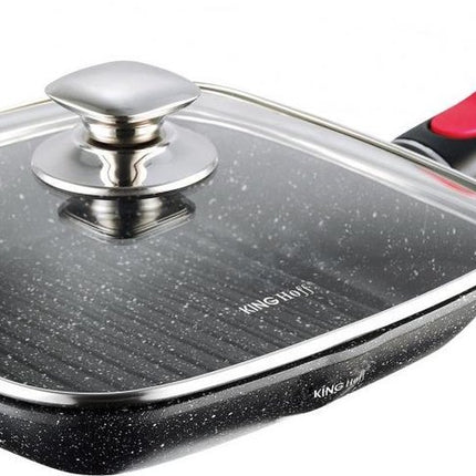 Kinghoff Grillpfanne - 28x28 cm - Marmorbeschichtung - Induktion
