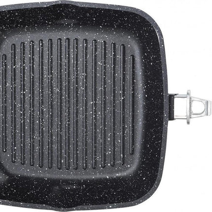 Kinghoff Grillpfanne - 28x28 cm - Marmorbeschichtung - Induktion