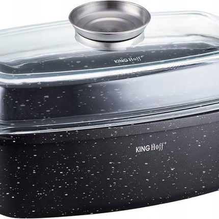 Kinghoff 1608 - Bratentopf - Marmor - mit Deckel - 5.5 Liter