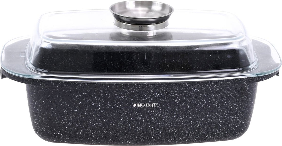 Kinghoff 1608 - Roasting pan - Marble - with lid - 5.5 liters