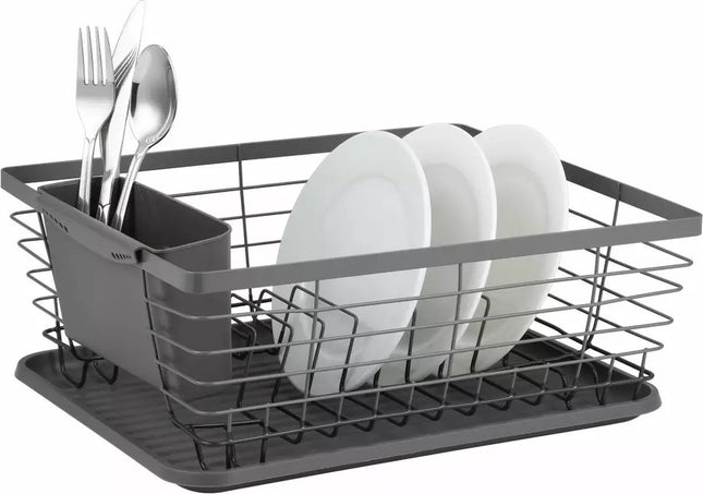 Kinghoff 1715 - Afdruiprek - Staal - kunststof - grijs