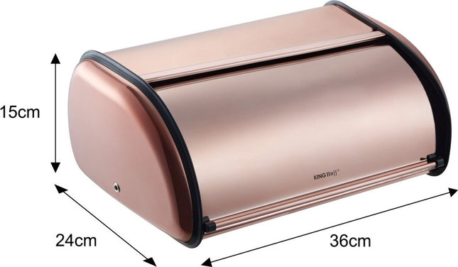 Kinghoff 1840 - Broodtrommel - Rose gold metal - 36 x 24 x 15 cm