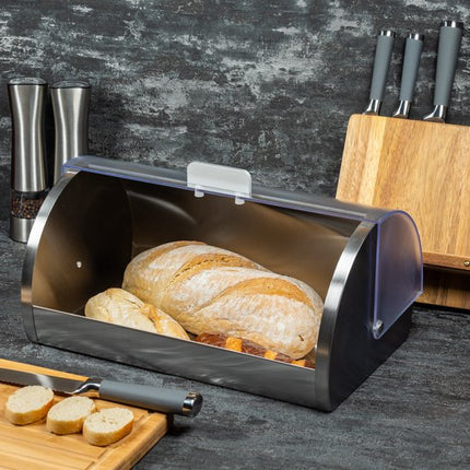 Kinghoff 3203 - Brotkasten - Edelstahl - 39,5x28x18,5 cm