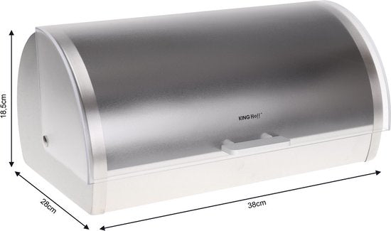 Kinghoff 3203 - bread bin - stainless steel - 39.5x28x18.5 cm