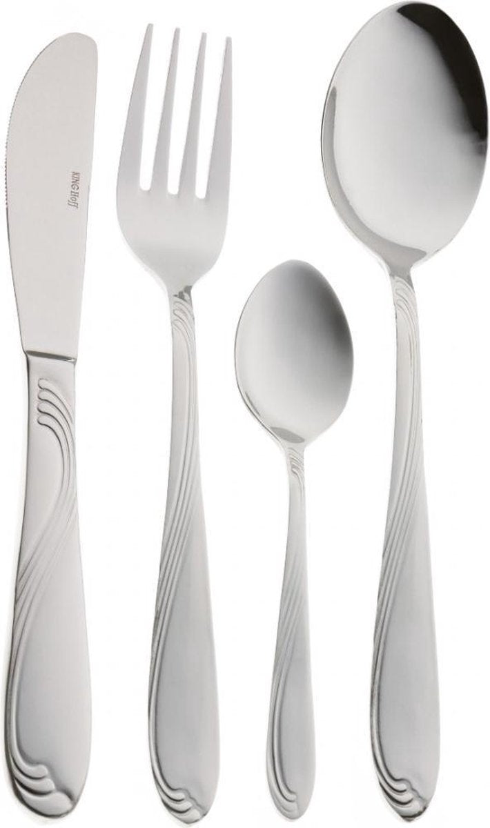 KINGHOFF 3508 - Coffret de couverts de luxe - 72 pièces - 12 personnes - Couverts modernes