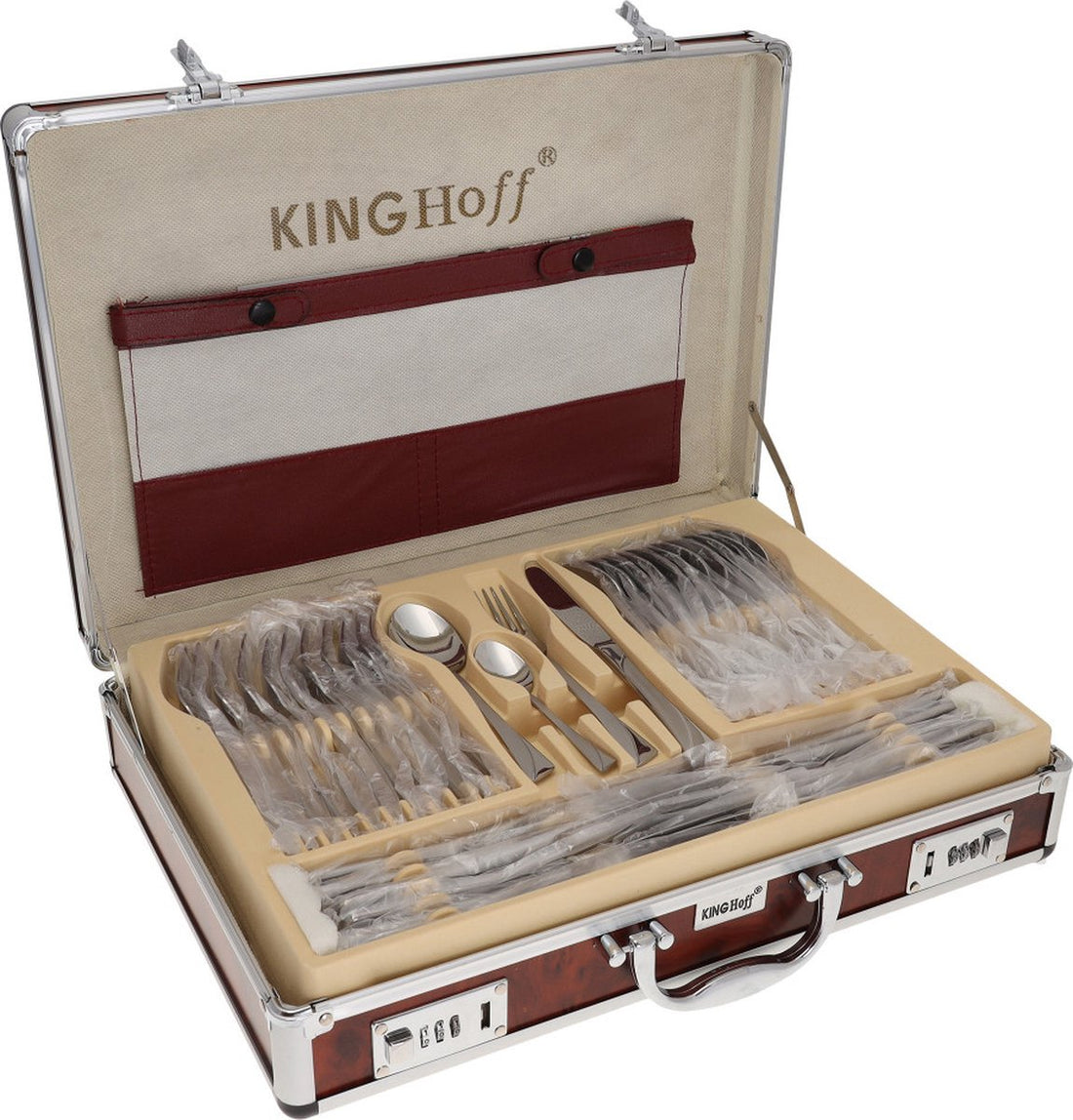 KINGHOFF 3561 - luxury cutlery set in case - 72-piece - 12-person - Modern cutlery