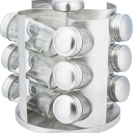 Kinghoff 4005 Gewürzregal – Edelstahl – 13-teilig