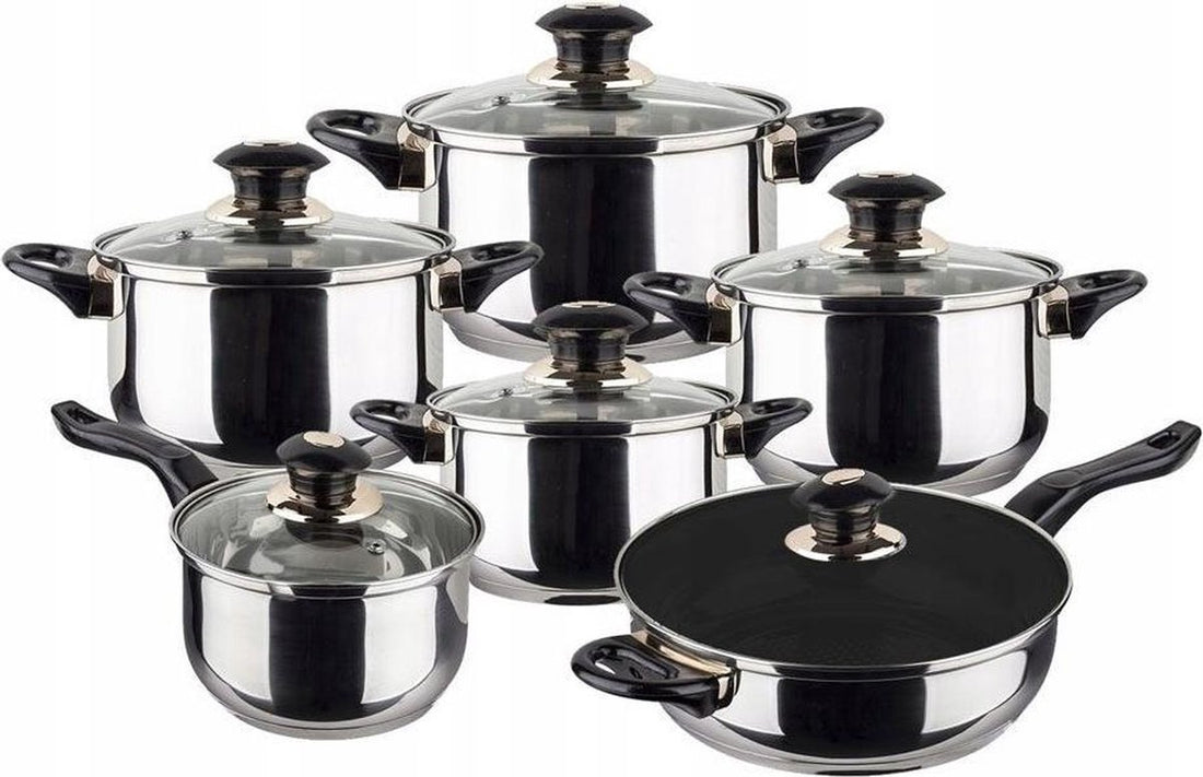 Kinghoff KH4441 Cookware Set - 12-piece - Stainless Steel - Suitable for all heat sources