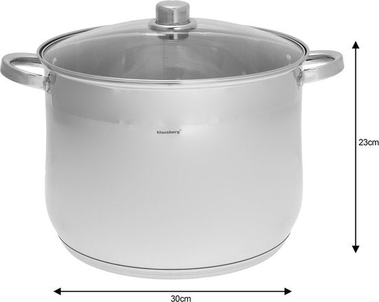 Kinghoff Set de 6 casseroles à soupe - marmite - faitout - 7 / 8,6 / 10,7 litres