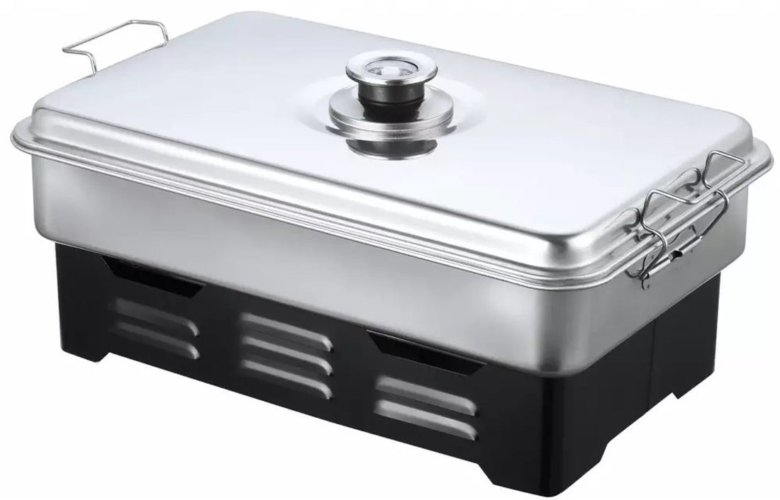 Fumoir de Balcon avec Thermomètre - Inox, Compact et Portable - Idéal pour Poisson, Poulet et Viande - Fumoir Barbecue - BBQ Smoker