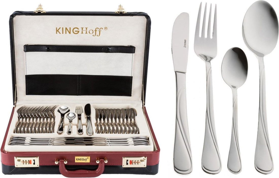 KINGHOFF Cutlery Set in Case - 72-piece - 12-person