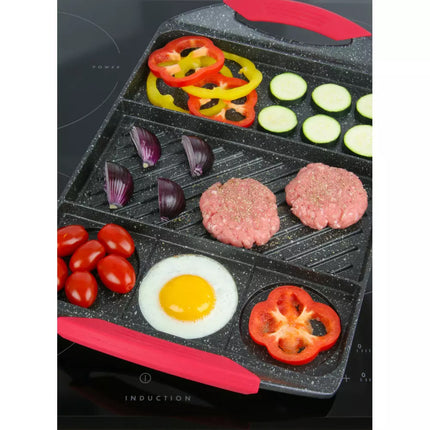 Kinghoff grillpan - 42x27 cm - marble coating - inductie