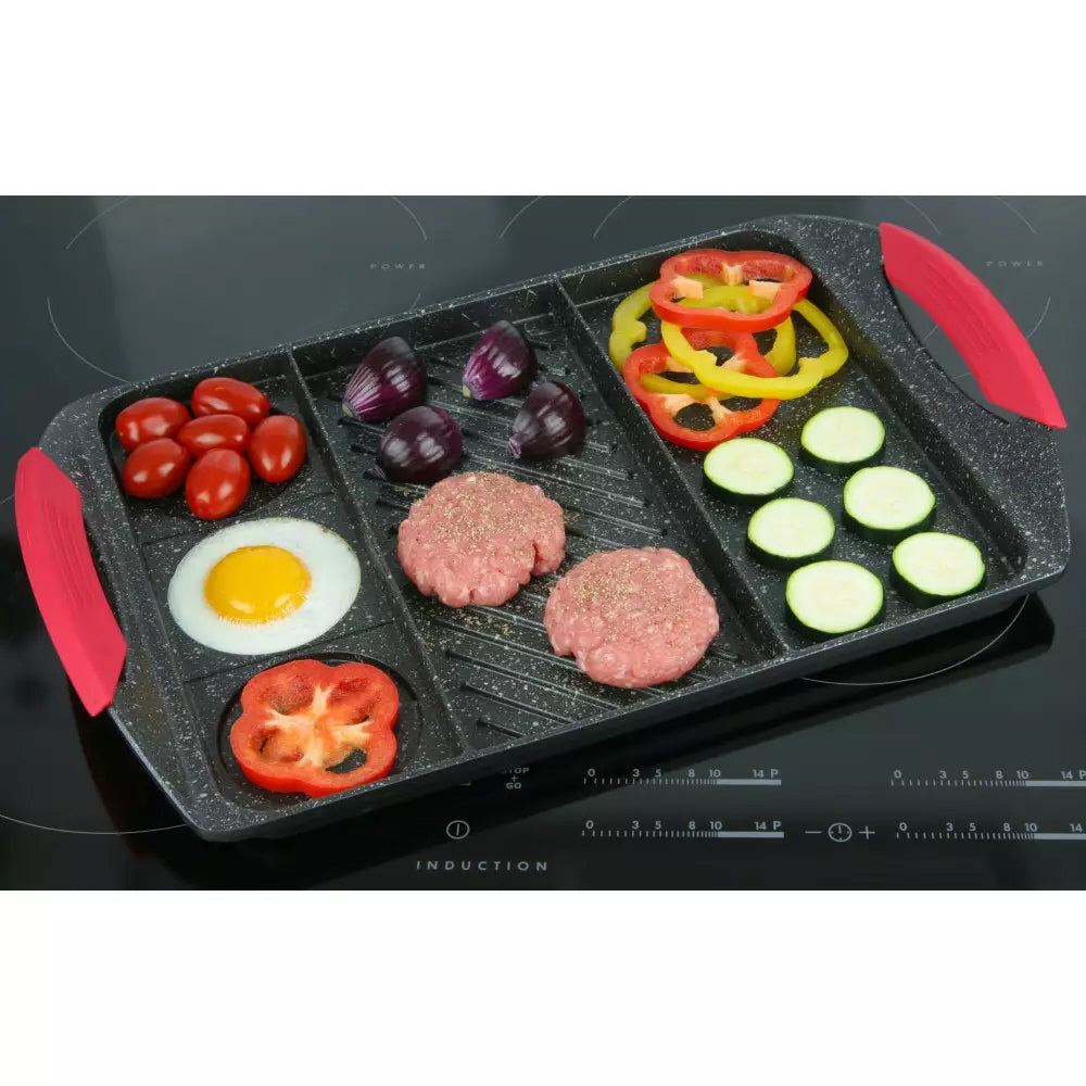 Kinghoff grill pan - 42 x 27 cm - marble coating - induction