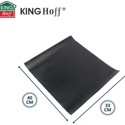 KINGHOFF KH-1920 Grillmatten Set – 3 Stuks, 40x33 cm, Hittebestendig tot 200°C, Anti-Aanbak - BBQ Matjes - Barbecue matjes