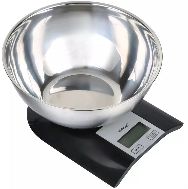 Kinghoff KH1828 Digitale Küchenwaage mit Schüssel - 2L - max. 5KG -