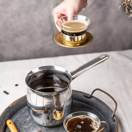 Koffiezetter - 1 Liter, RVS Staal, Geschikt voor Alle Kookplaten - Handig en Duurzaam