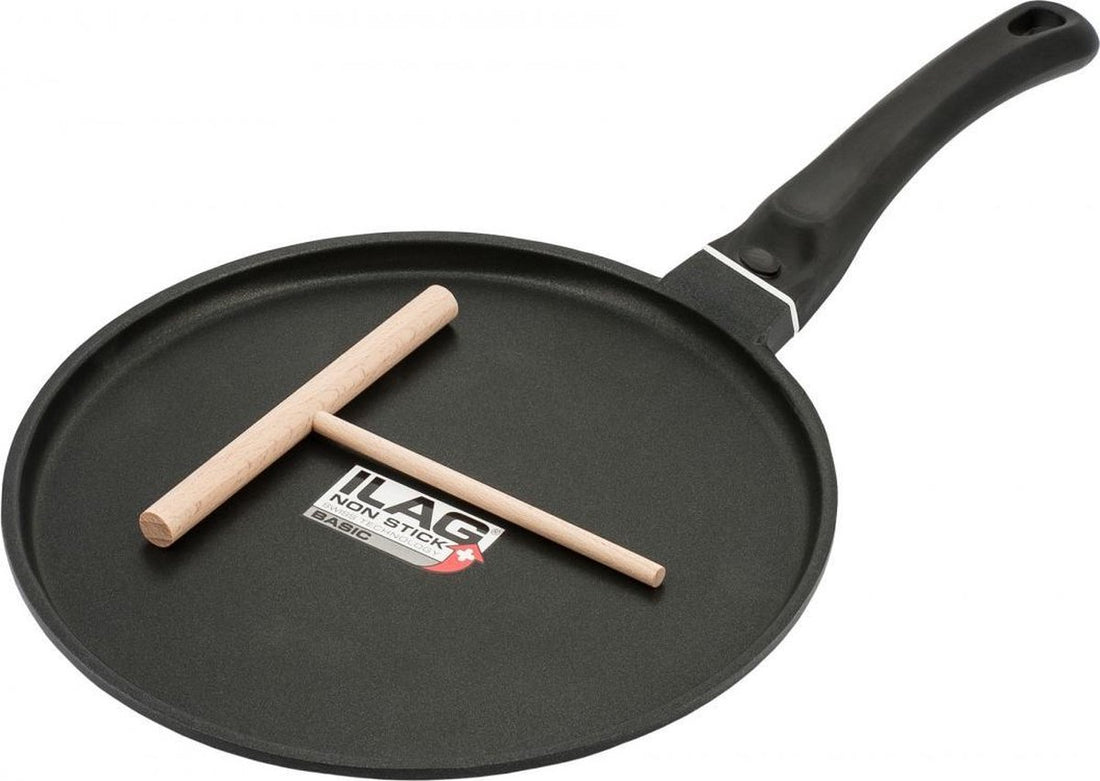 Kinghoff pannenkoekenpan Ø 26 cm met houten draaier – ook voor inductie