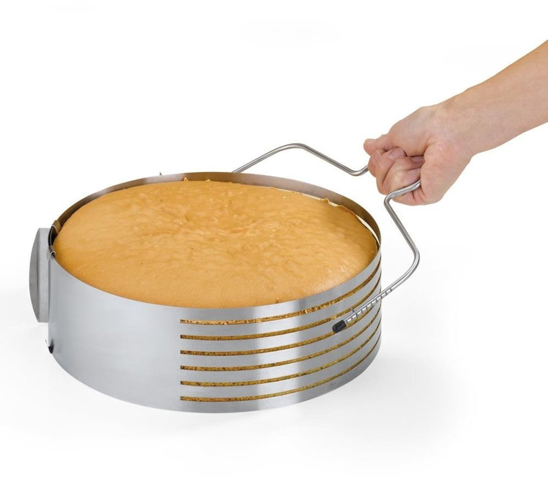 Lot de 3 cercles à pâtisserie - Acier inoxydable - Ø 24-30 cm x 8,5 cm de hauteur - Diamètre réglable - Moule à gâteau - Moule de cuisson - Ajustable