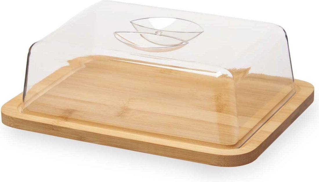 Plateau à fromage 25 X 19 X 7,5 cm Bois de bambou naturel 2 pièces