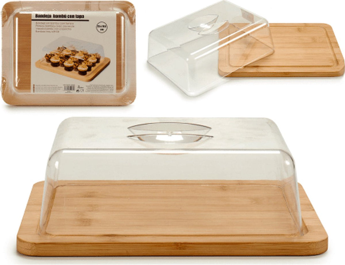 Plateau à fromage 25 X 19 X 7,5 cm Bois de bambou naturel 2 pièces