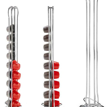 Koffie cup-capsule houder-dispenser - metaal - voor 20 cups- Nespresso cups