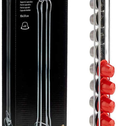Koffie cup-capsule houder-dispenser - metaal - voor 20 cups- Nespresso cups