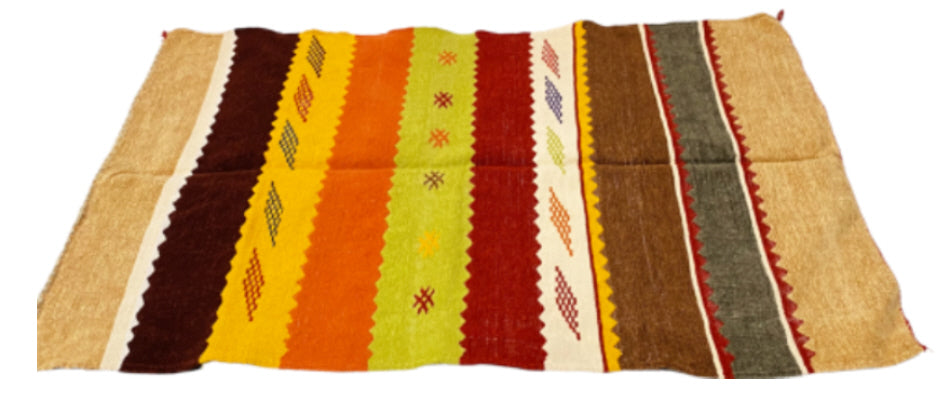 Tapis kilim marocain coloré 100 x 150 cm