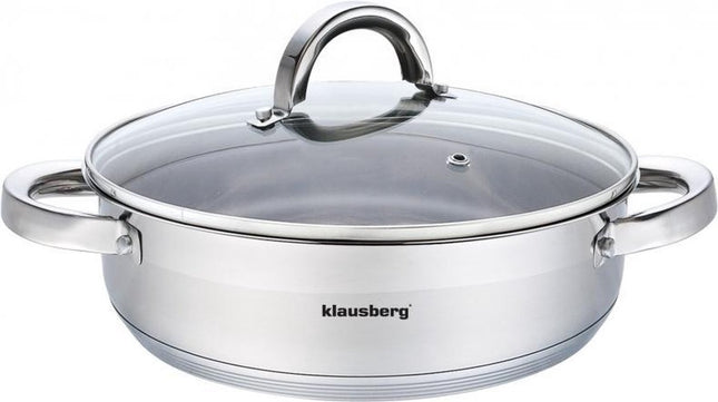 Flacher Topf mit Deckel - 3,5L - Ø24 cm