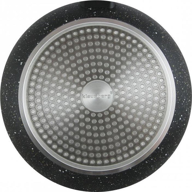 Klausberg - Bratpfanne mit Deckel - Marmorbeschichtung - Alle Herdarten