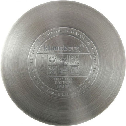 Klausberg - Steelpan 16 cm - met deksel - 1.8 liter