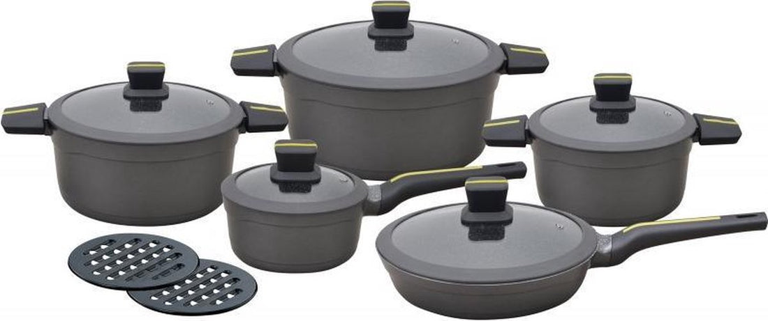 Klausberg cookware set - 12-piece - Forged Aluminium - Suitable for all heat sources