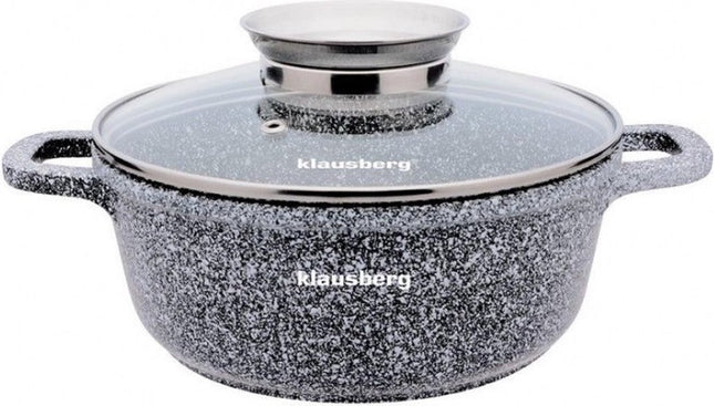 Klausberg - Kochtopf mit Deckel - Marmorgrau