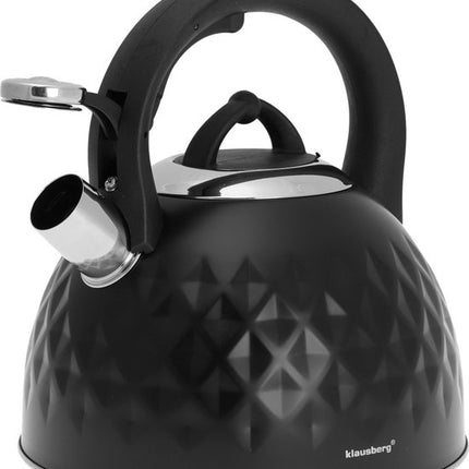 Klausberg 7550 – Traditioneller Flötenkessel – schwarz – 3 Liter