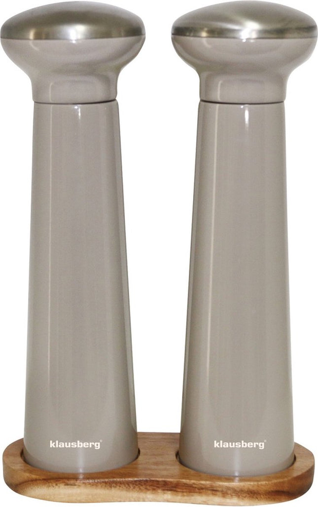 Klausberg - Pfeffer- und Salzmühle - grau - glänzend - 22.5 cm