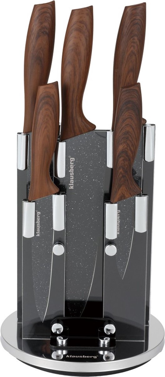 Klausberg - Ensemble de 6 couteaux - Support rond - Ergonomique