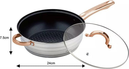 Klausberg 7700 - 12-teiliges Topfset - Kochtöpfe - 16-16-18-20-24-24 cm - mit Deckel