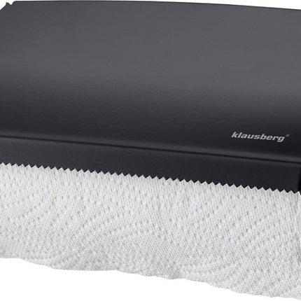 Klausberg - Keukenrolhouder - metaal - 25 x 13.5 x 2 cm - Zwart