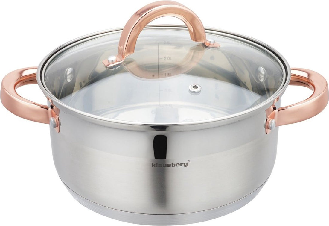 Klausberg 7734 stoompan RVS – 3-delig, Ø 24 cm, 5 liter, alle warmtebronnen – foto 5