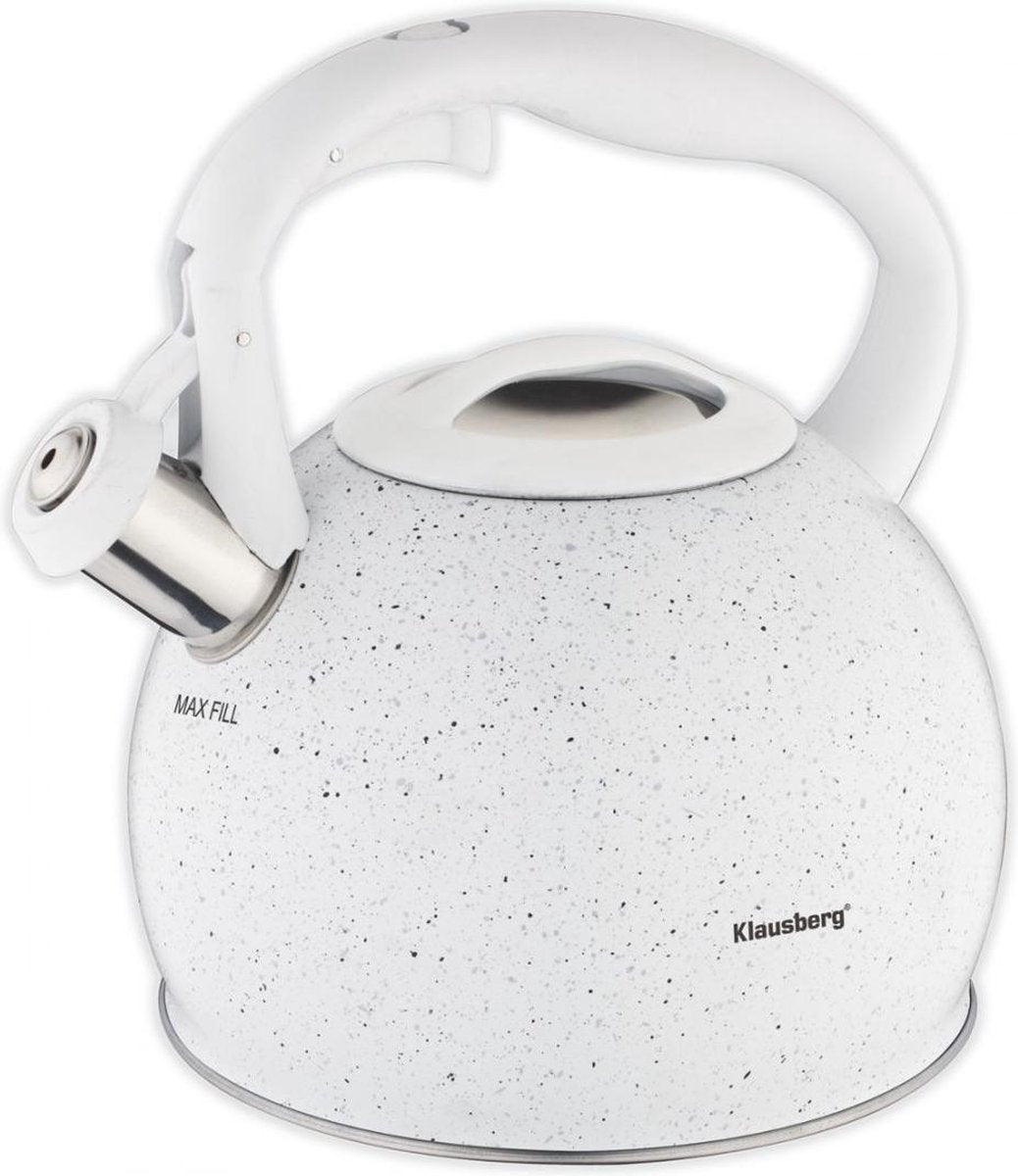 Klausberg KB-7319 bouilloire sifflante - 2L - acier inoxydable - toutes sources de chaleur