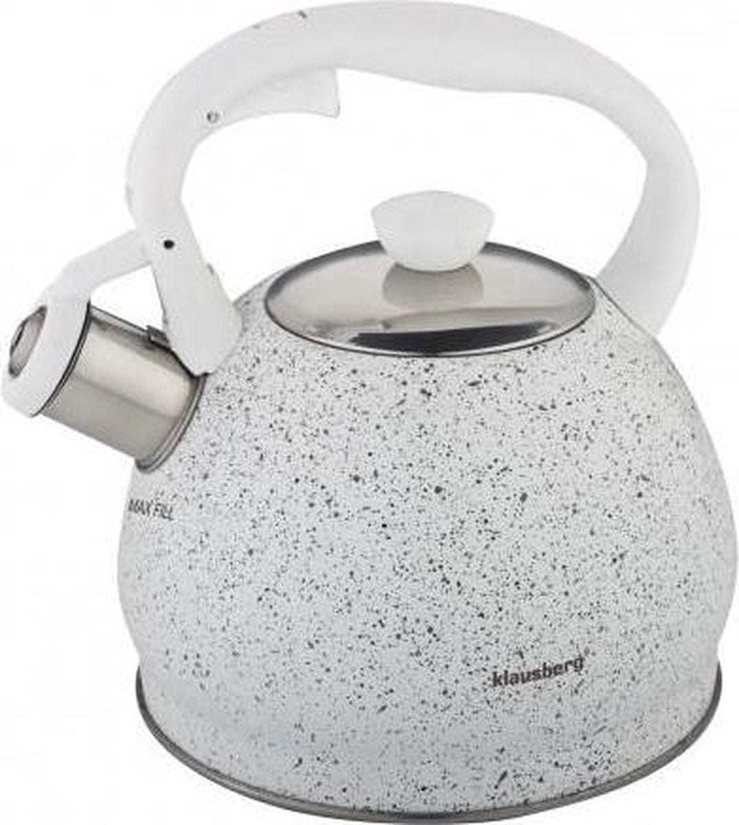 Klausberg KB-7319 bouilloire sifflante - 2L - acier inoxydable - toutes sources de chaleur