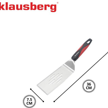 Klausberg KB-7897 Grillspatel - 36 cm Edelstahlspatel mit Kunststoffgriff für den Grill - Geeignet für alle Grills - auch Kamado / Weber