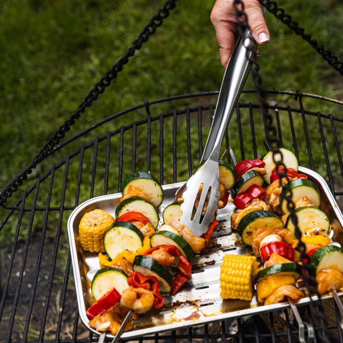 Klausberg KB-7900 Set de barbecue – Kit de gril 3 pièces en inox (Spatule, Fourchette à viande & Pince) - Coffret cadeau - Convient aux amateurs de Kamado / Weber