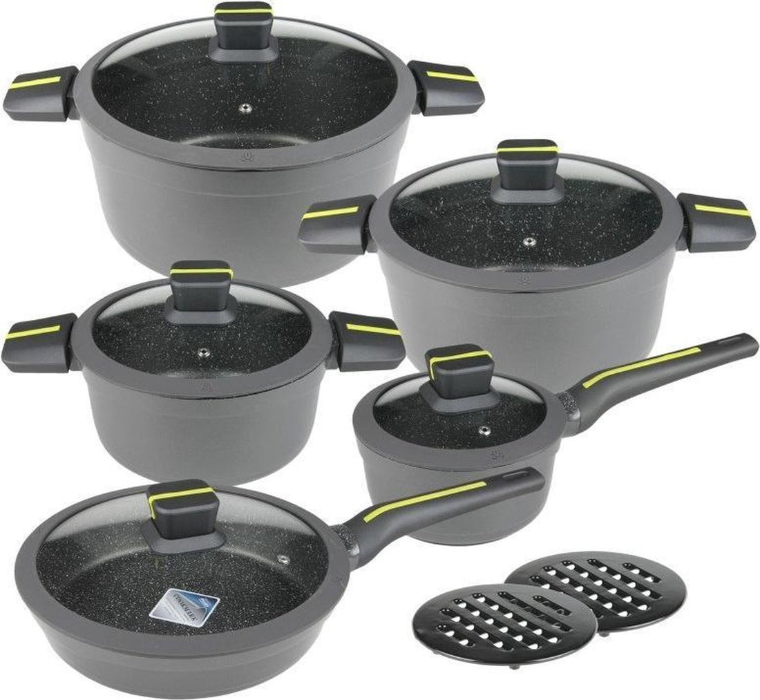 Klausberg cookware set - 12-piece - Forged Aluminium - Suitable for all heat sources