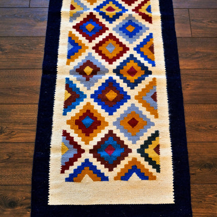 Handgewebter Kelim-Teppich – 100 % ägyptische Wolle Kelim – 70x150cm – Senon