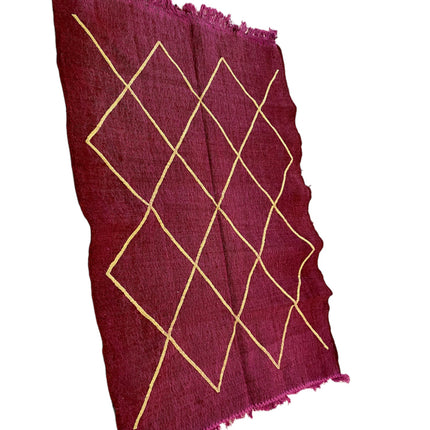 Marokkanischer Kelim-Teppich mit Rautenmustern 135x95 cm