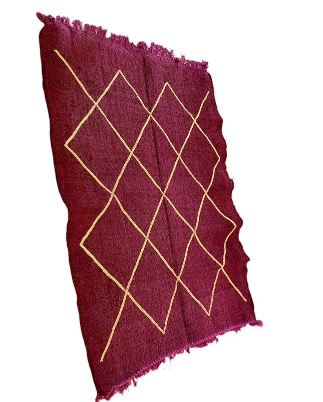 Marokkanischer Kelim-Teppich mit Rautenmustern 135x95 cm
