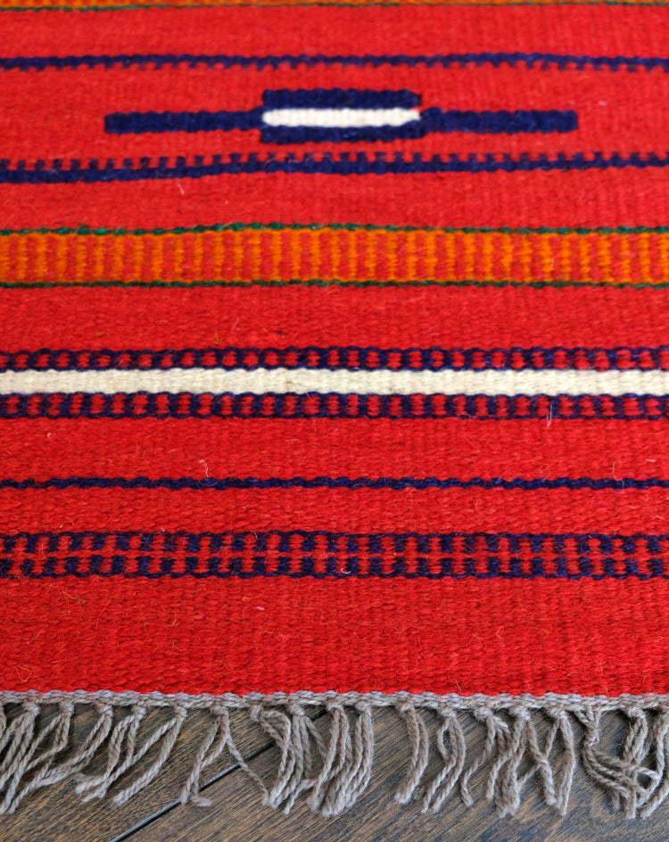 Handgeweven kelim vloerkleed van wol – Bedoeïenen stijl, 60 x 80 cm – foto 4