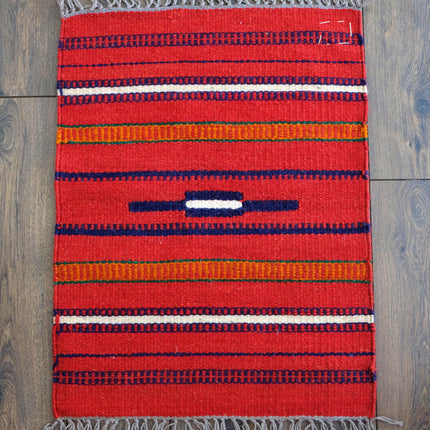 Handgewebter Kelim-Teppich / Teppich – 100% Wolle Kelim – 60x80cm – Beduinen